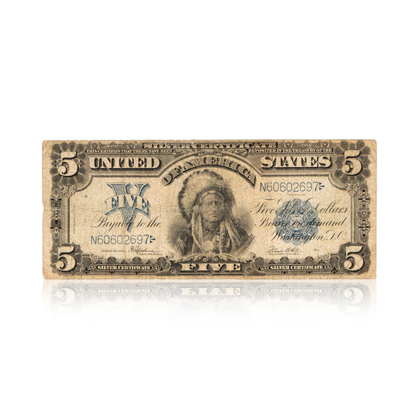 US 1899 Silver Certificate $5 Indian Chief, Other, Other, Other