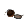 Spittoon and Leather Carrier