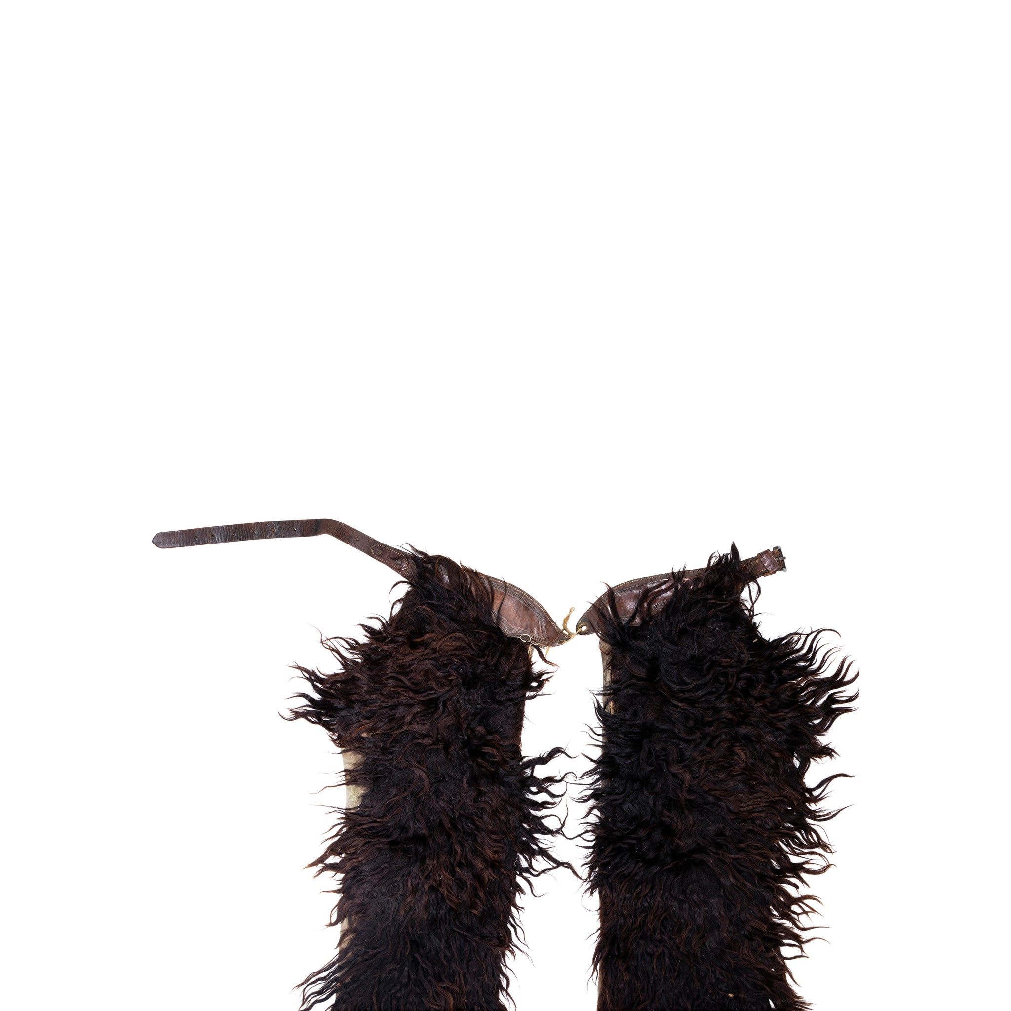 Black Wooly Angora Chaps