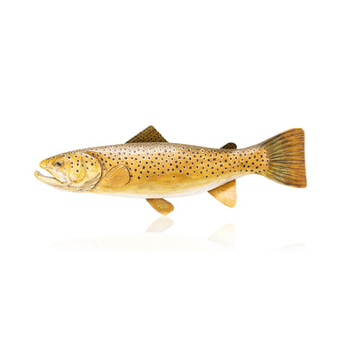 Spawning Brown Trout by Jack Brock, Furnishings, Decor, Carving