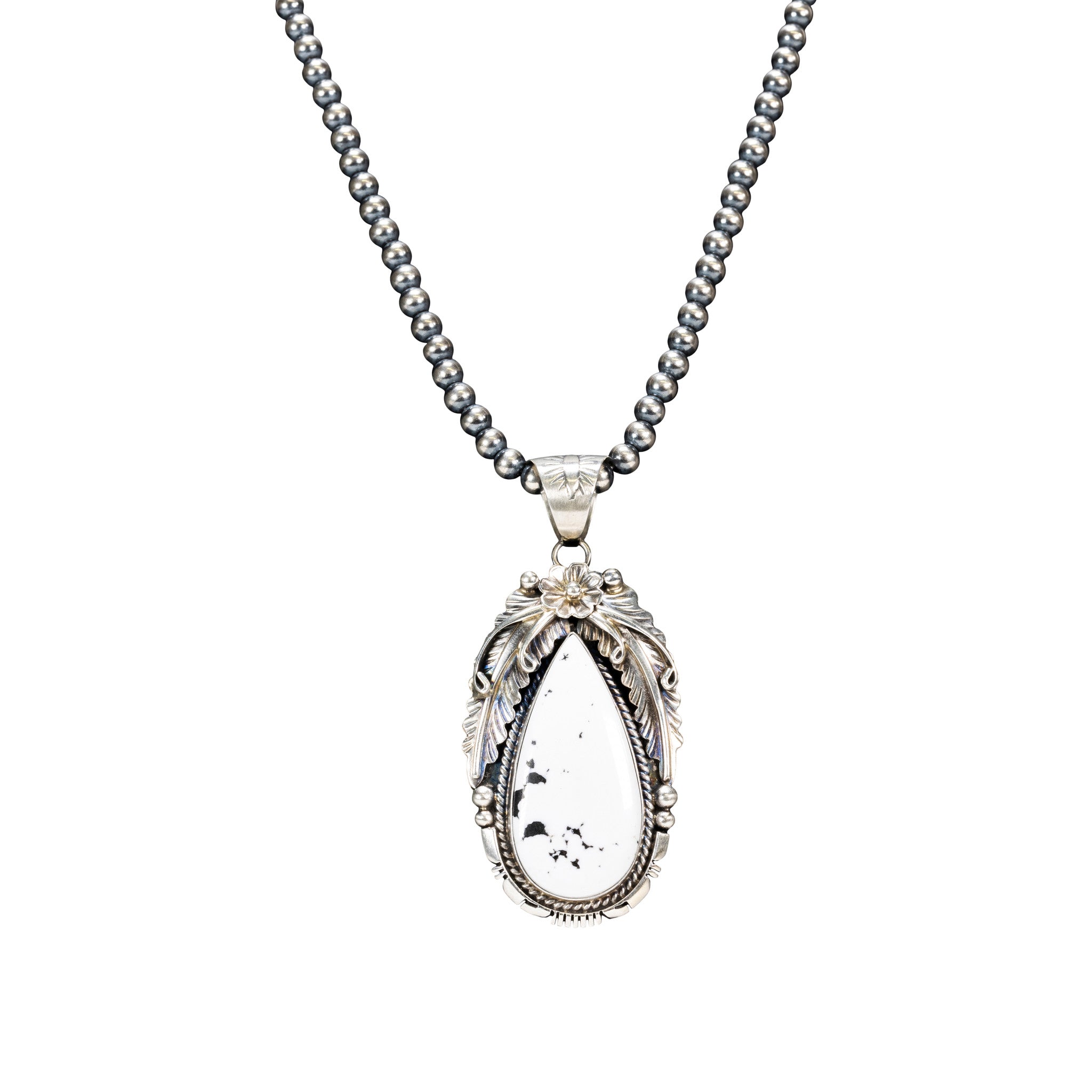 White Buffalo Turquoise Necklace