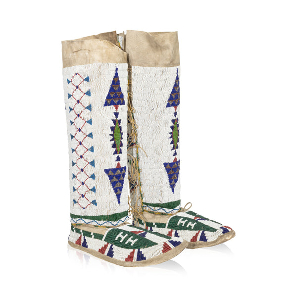 Sioux Moccasins and Leggings, Native, Garment, Moccasins