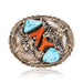 Navajo Coral and Turquoise Buckle, Jewelry, Buckle, Native