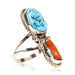 Navajo Coral and Turquoise Ring, Jewelry, Ring, Native
