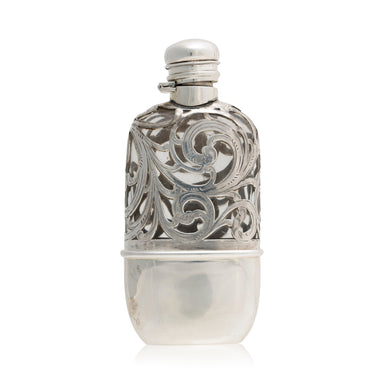 American Silver Overlay Flask, Furnishings, Barware, Flask