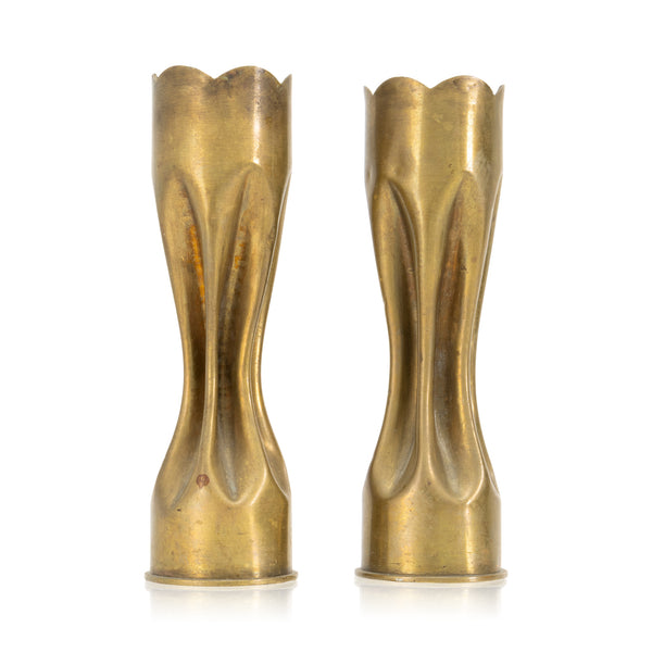 Pair of WWI Trench Art Vases, Furnishings, Decor, Trench Art