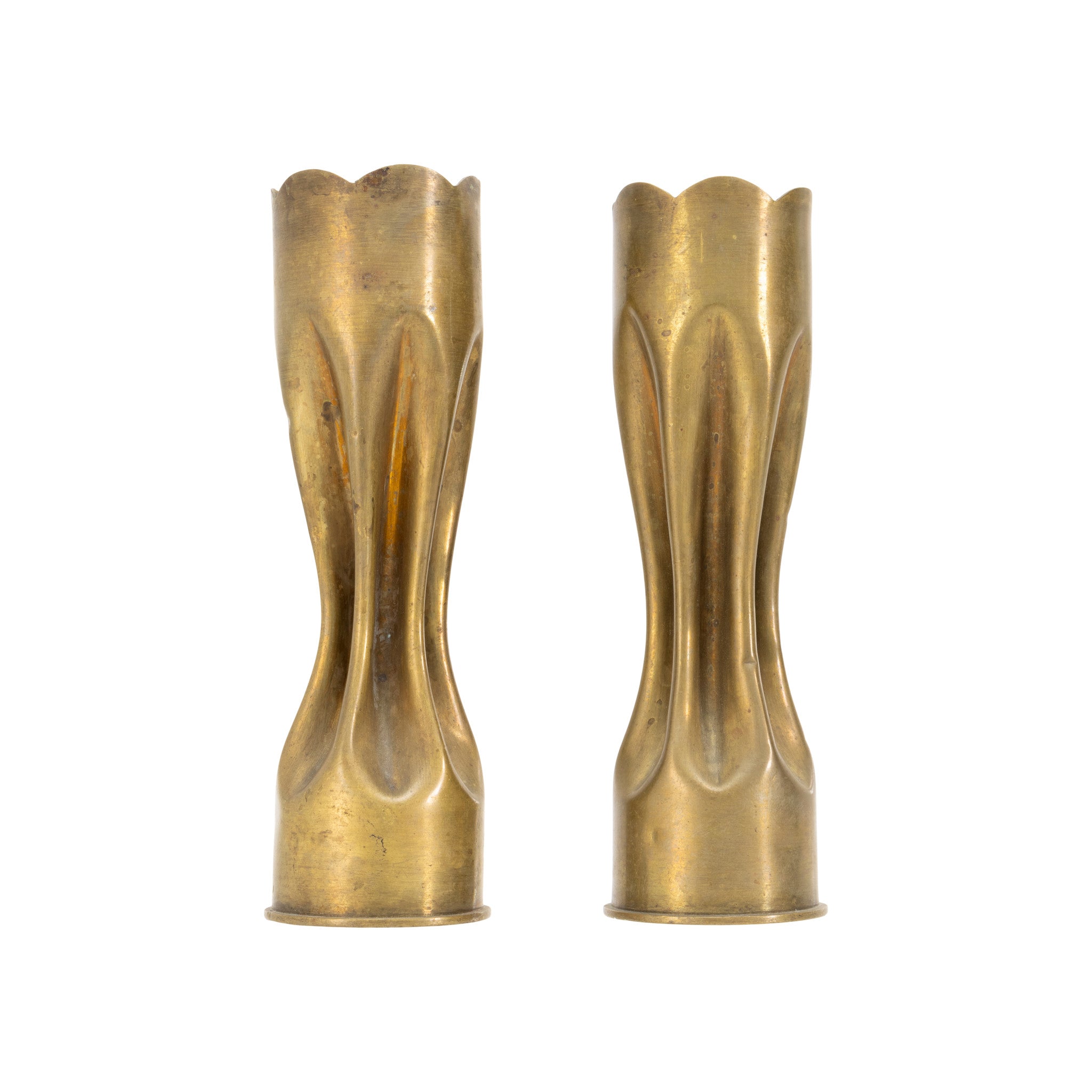 Pair of WWI Trench Art Vases