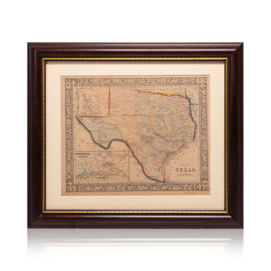 Map of Texas County 1860, Furnishings, Decor, Map