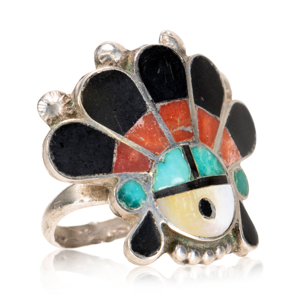 Zuni Headdress Ring, Jewelry, Ring, Native