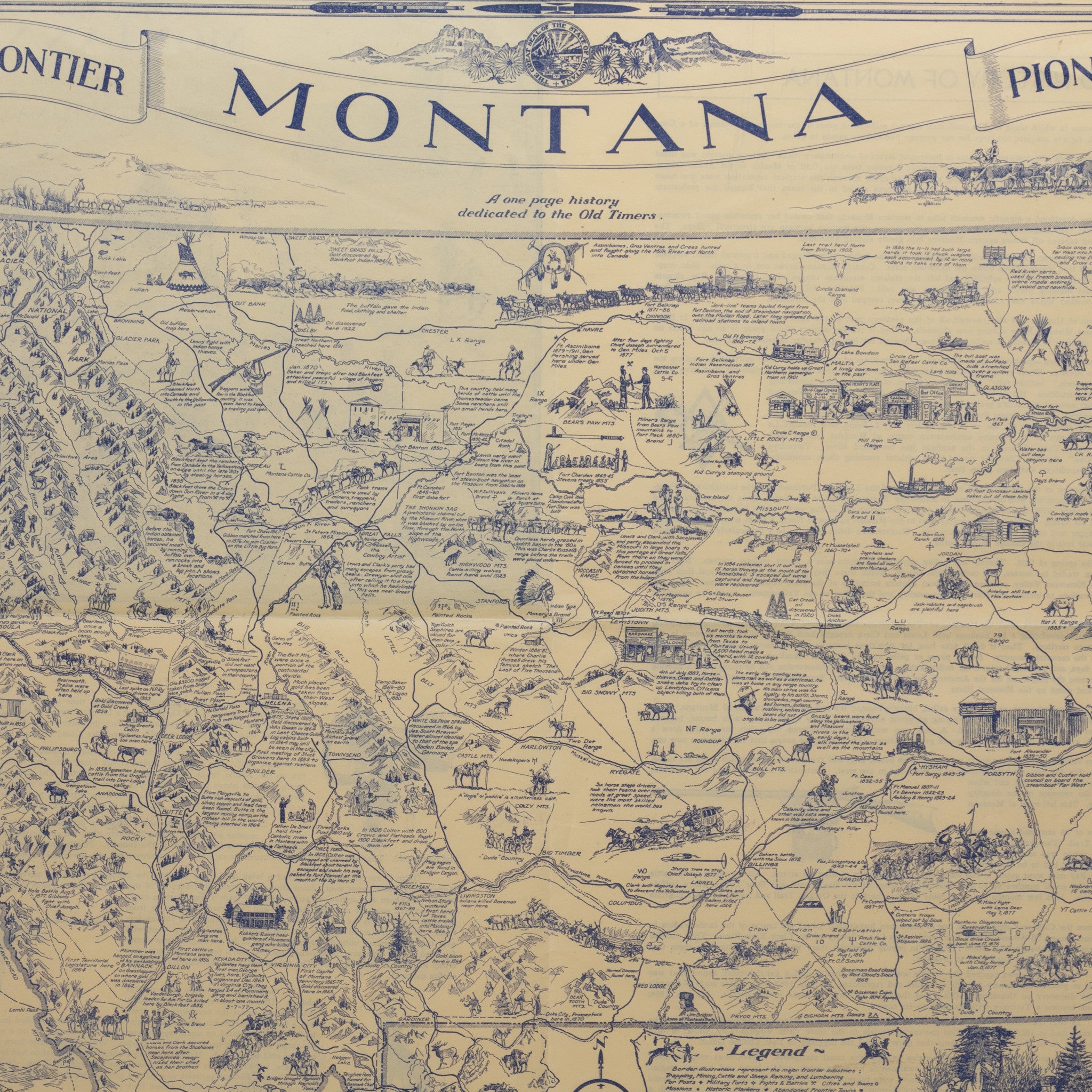 Map of Montana; Irvin "Shorty" Shope 1937