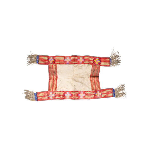 Tsis Tsis' Tas (Cheyenne) Quilled Saddle Blanket, Native, Horse Gear, Drape