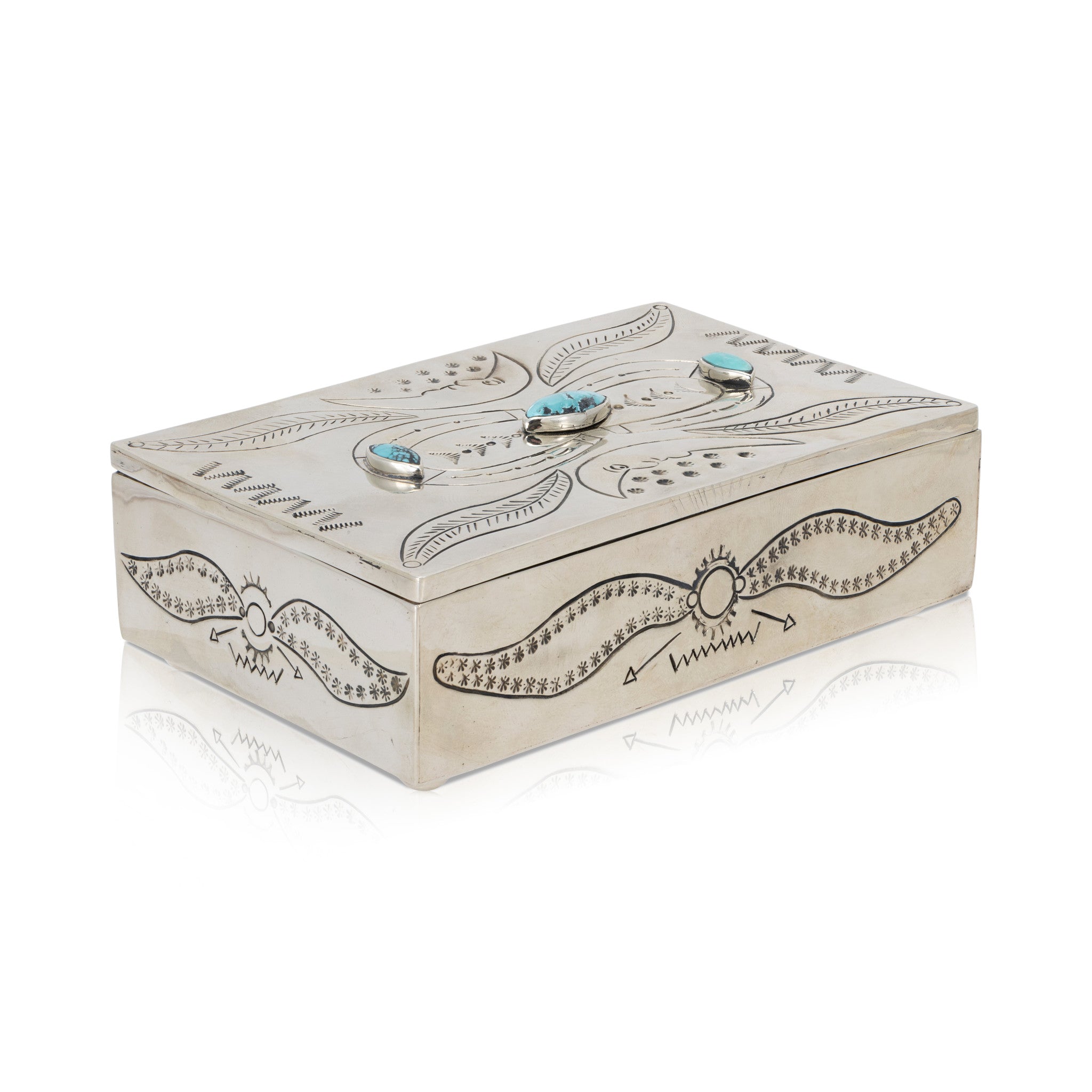 Armand American Horse Nickel Silver Box, Jewelry, Display Piece, Native
