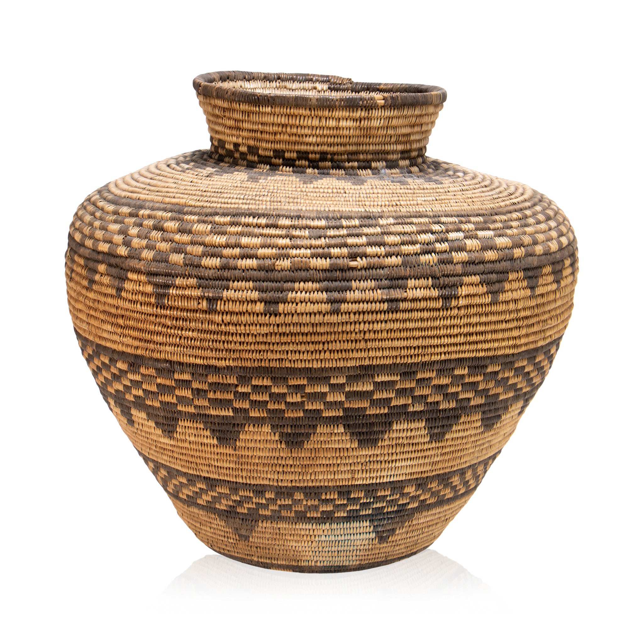 Apache Basketry Olla, Native, Basketry, Vertical