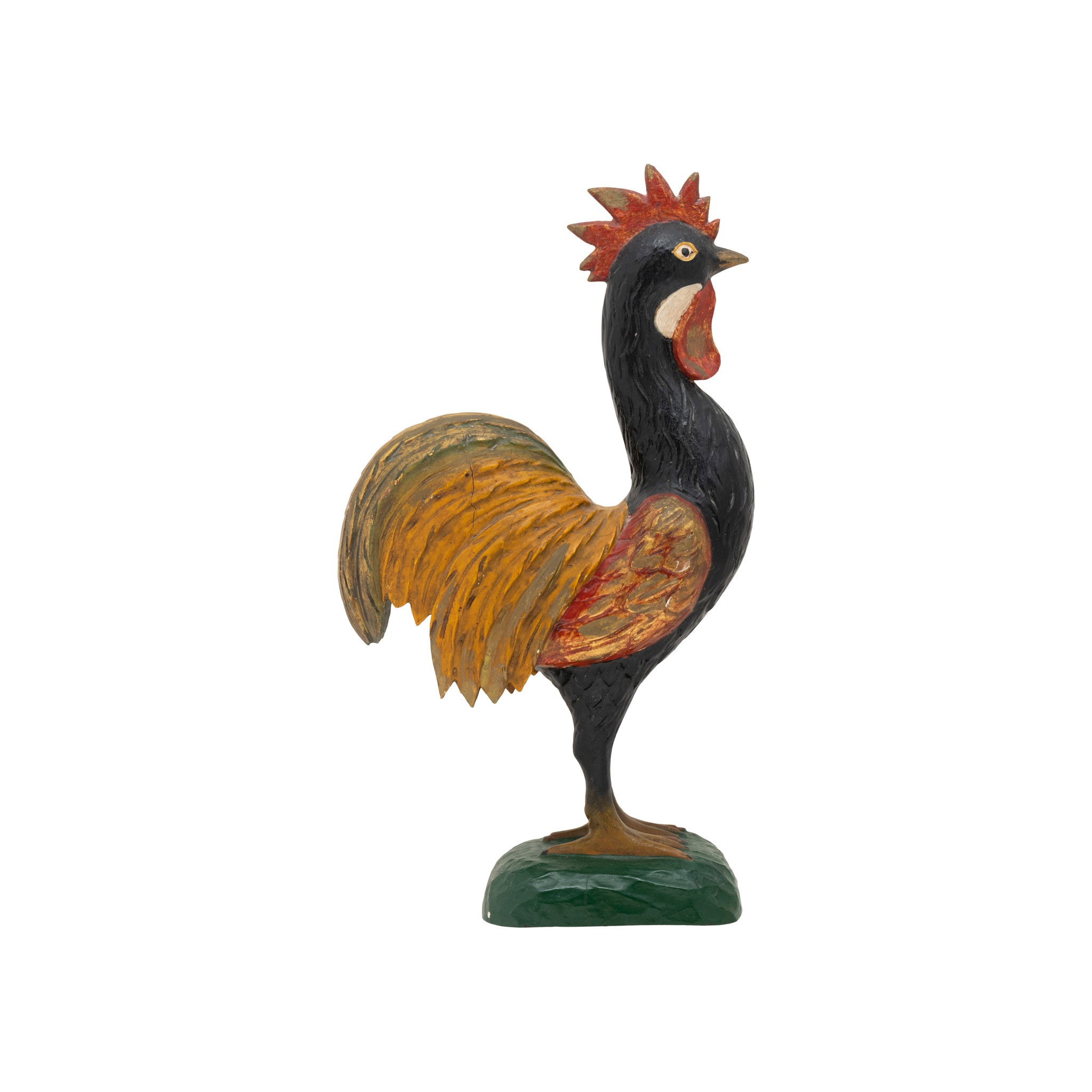 Polychrome Carved Rooster