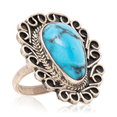 Sterling and Turquoise Ring, Jewelry, Ring, Native