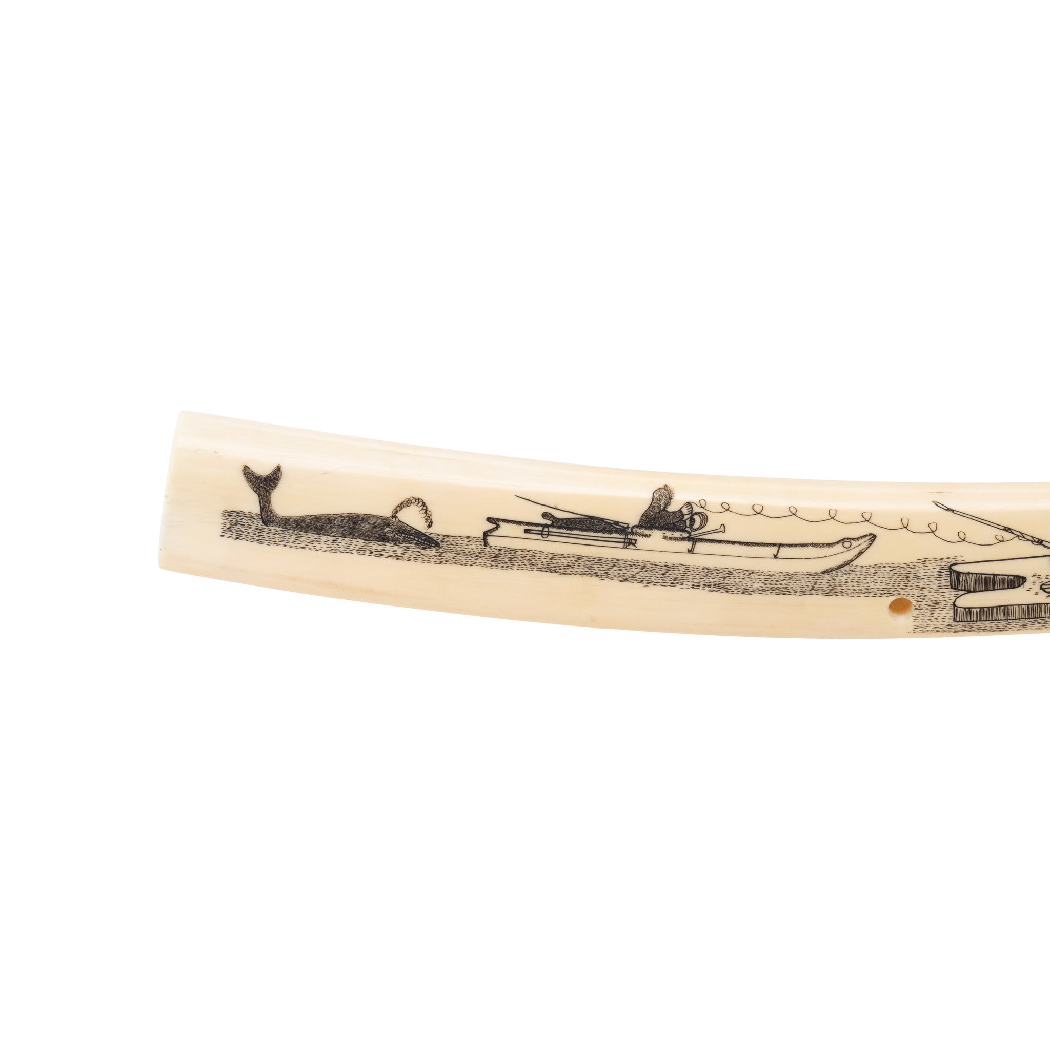 Inuit Scrimshawed Cribbage Board