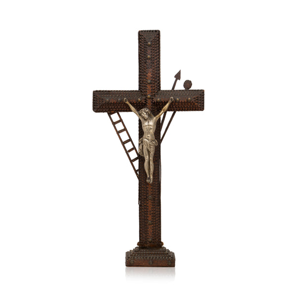Tramp Art Crucifix, Furnishings, Decor, Tramp Art