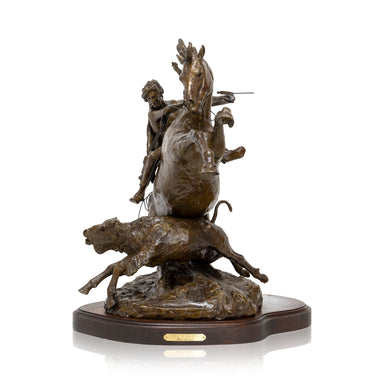 "Calf in the Way" Bronze by Robert Scriver, Fine Art, Bronze, Limited
