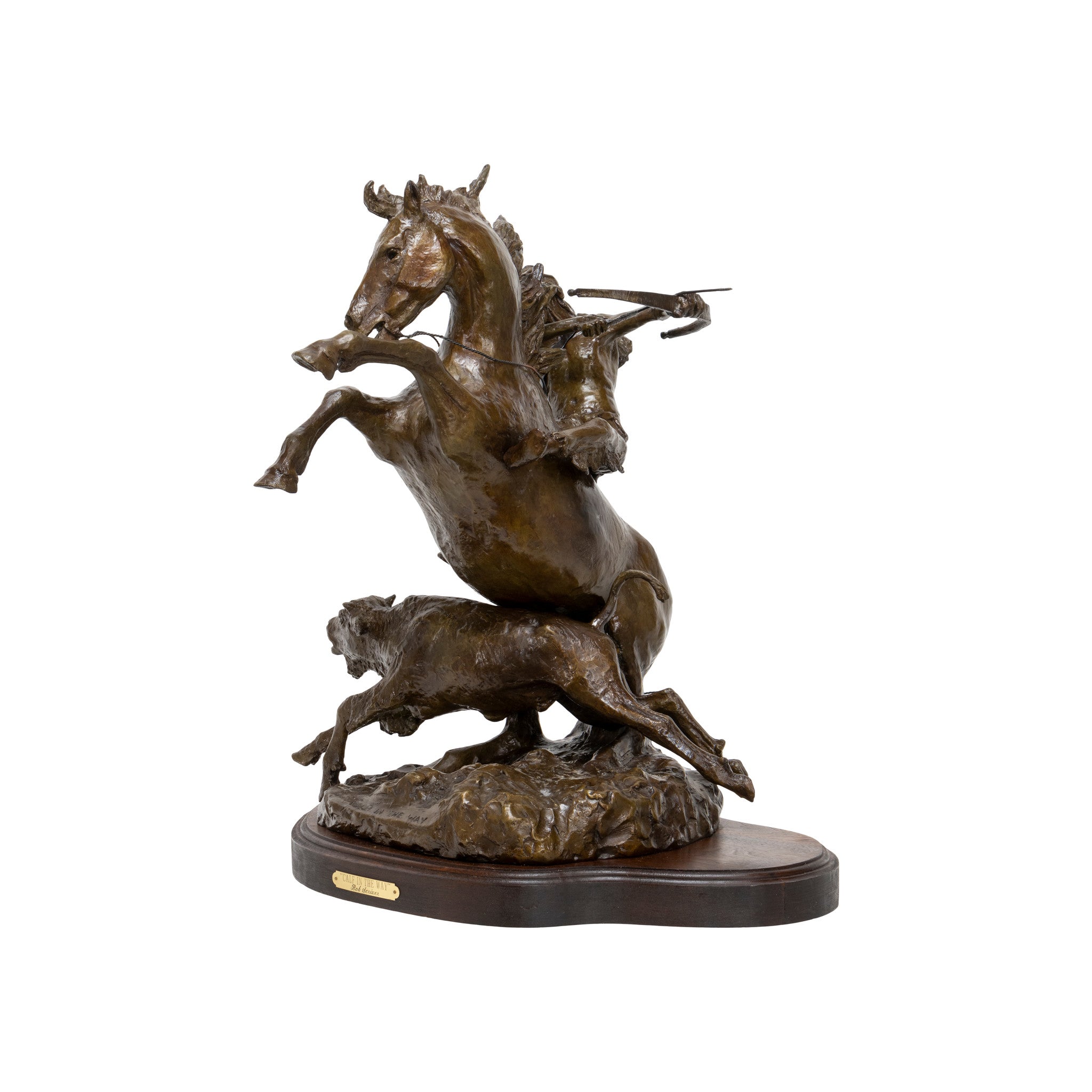"Calf in the Way" Bronze by Robert Scriver