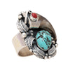 Bear Claw and Turquoise Ring