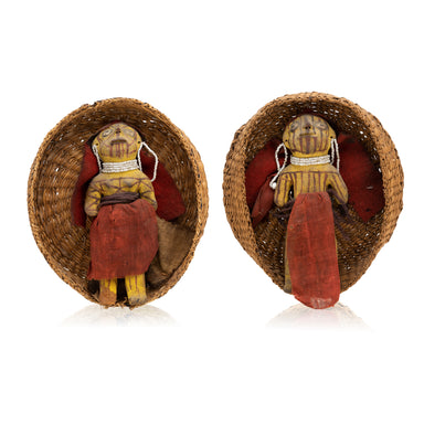 Pair Mojave Pottery Dolls, Native, Pottery, Historic