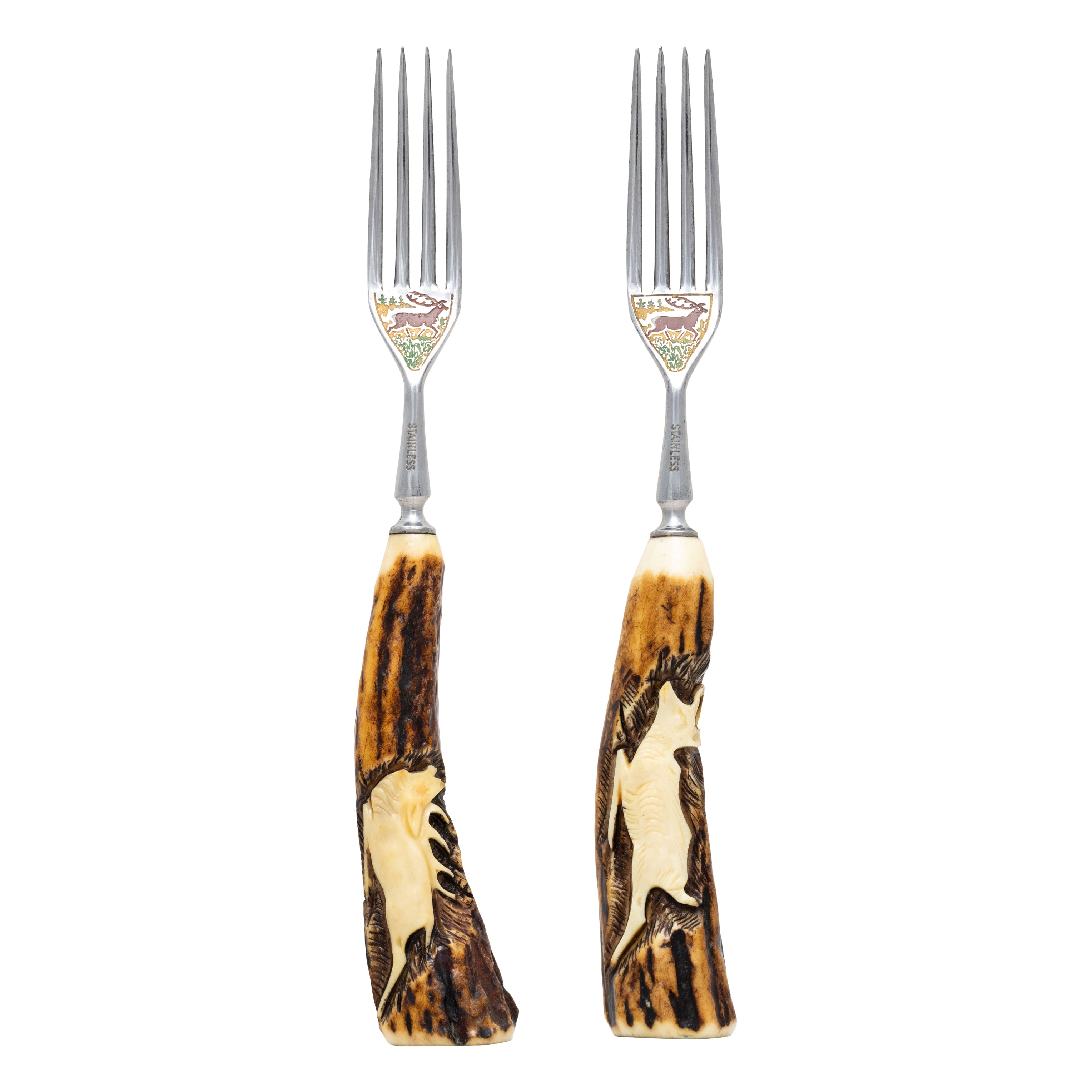 Vintage Soligen Carving Cutlery Set