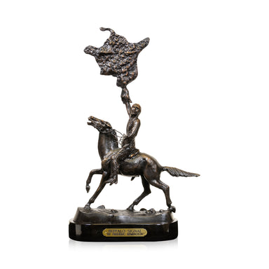 Buffalo Signal by Frederic Remington, Fine Art, Bronze, Decorative