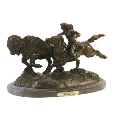 Buffalo Hunt by Frederic Remington, Fine Art, Bronze, Decorative