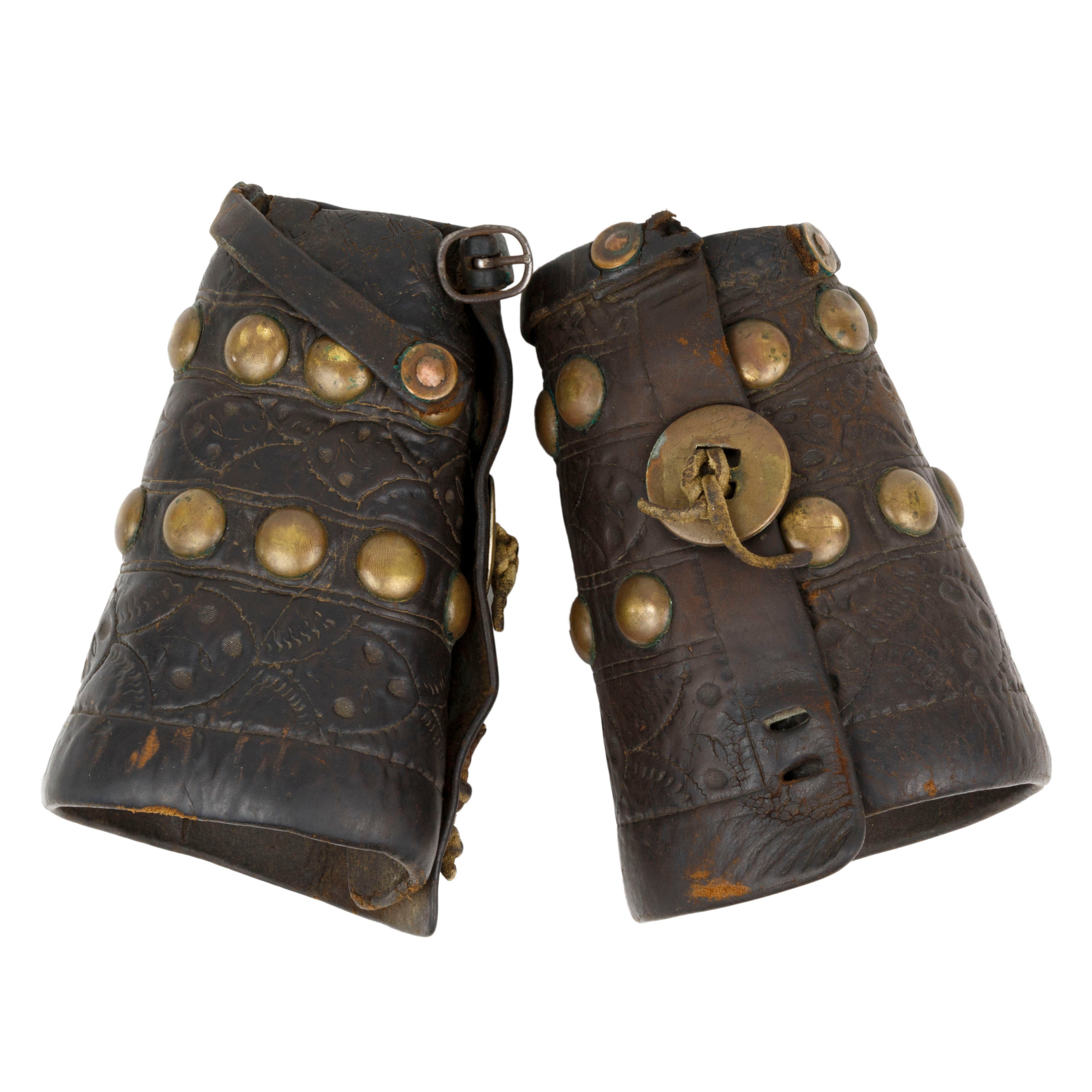 Tooled Leather Cowboy Cuffs