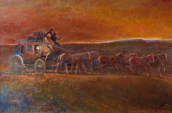 Long Ride Home by Jim Carkhuff, Fine Art, Painting, Western