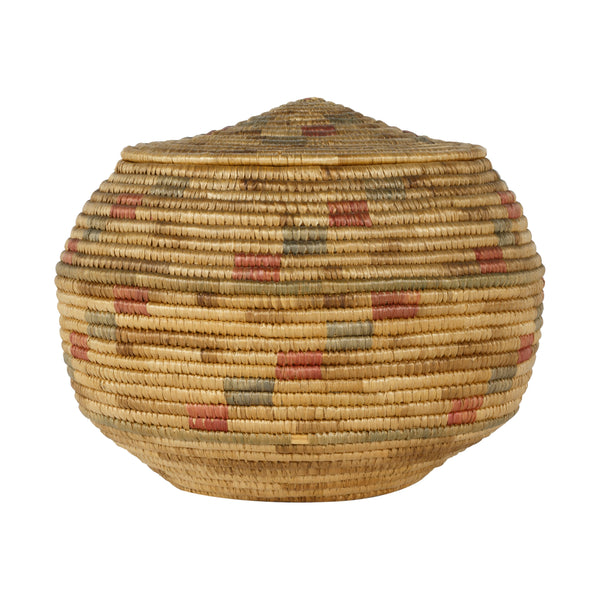 Alaskan Eskimo Basket, Native, Basketry, Vertical