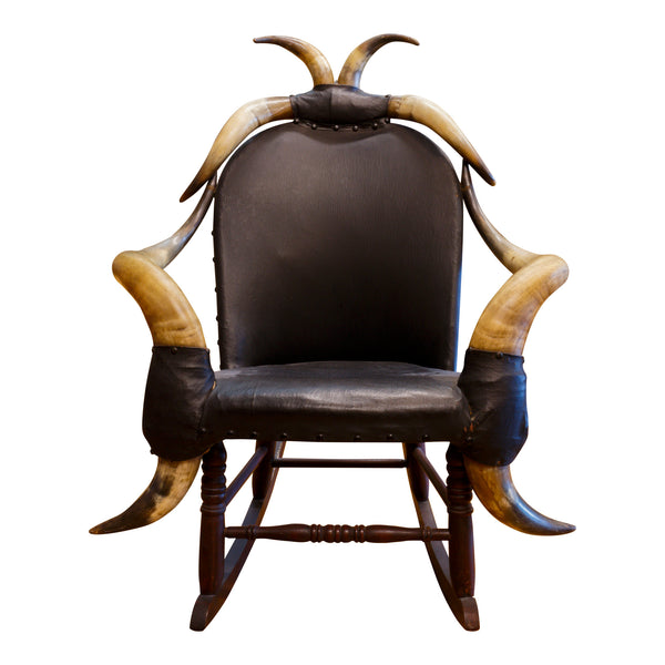 Eight Horn Rocking Chair, Furnishings, Furniture, Chair