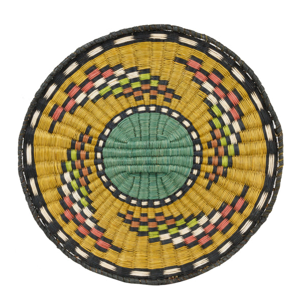 Hopi Wicker Basket Tray, Native, Basketry, Plate