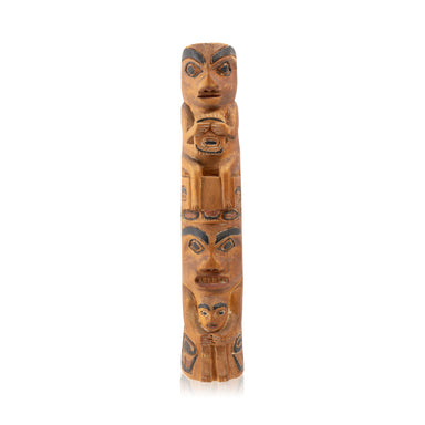Three Figure Tsimshian Totem Pole, Native, Carving, Totem Pole