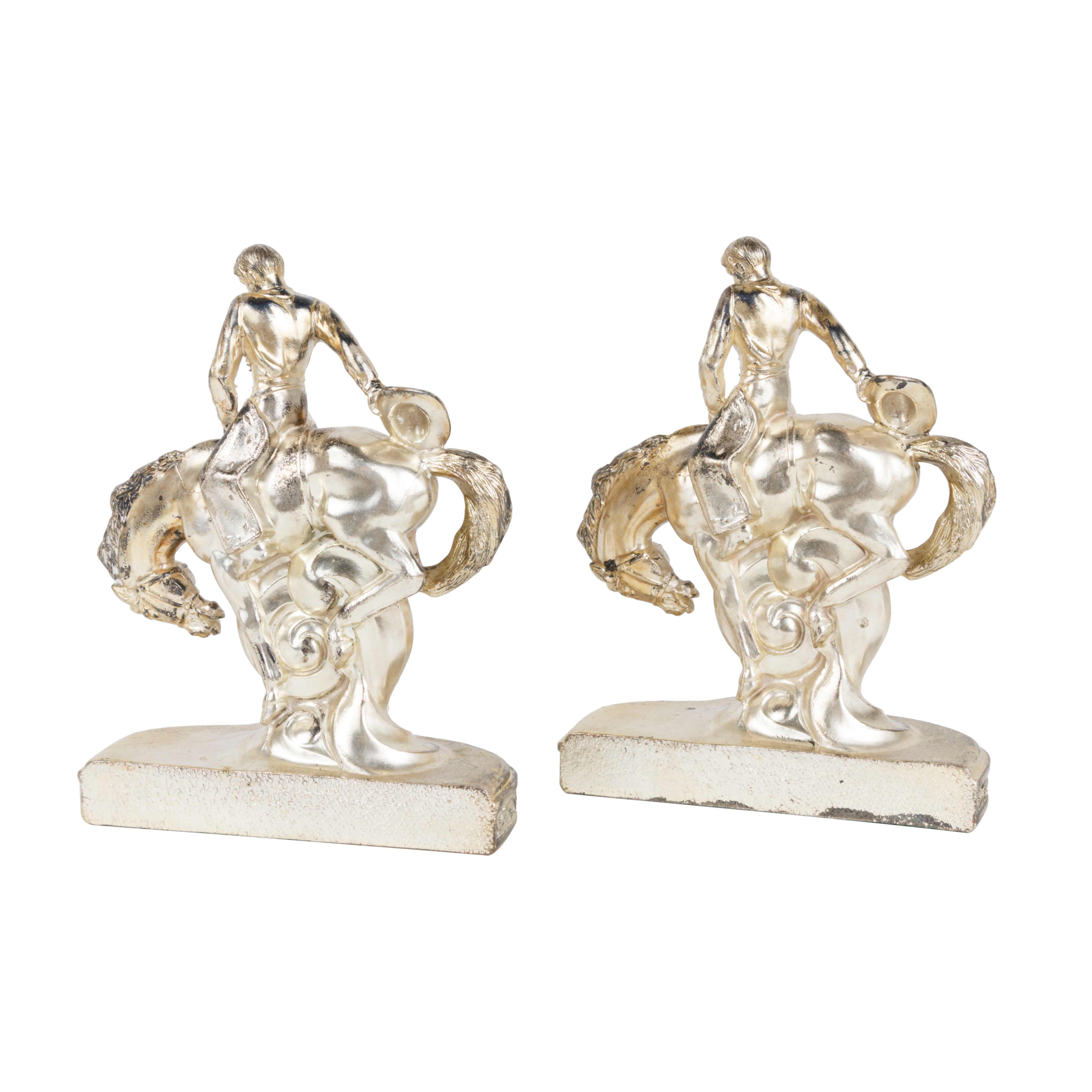 Bucking Bronco Bookends