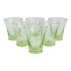 Set of 6 Thin Walled Green Depression Shot Glasses, Furnishings, Barware, Liquor Related