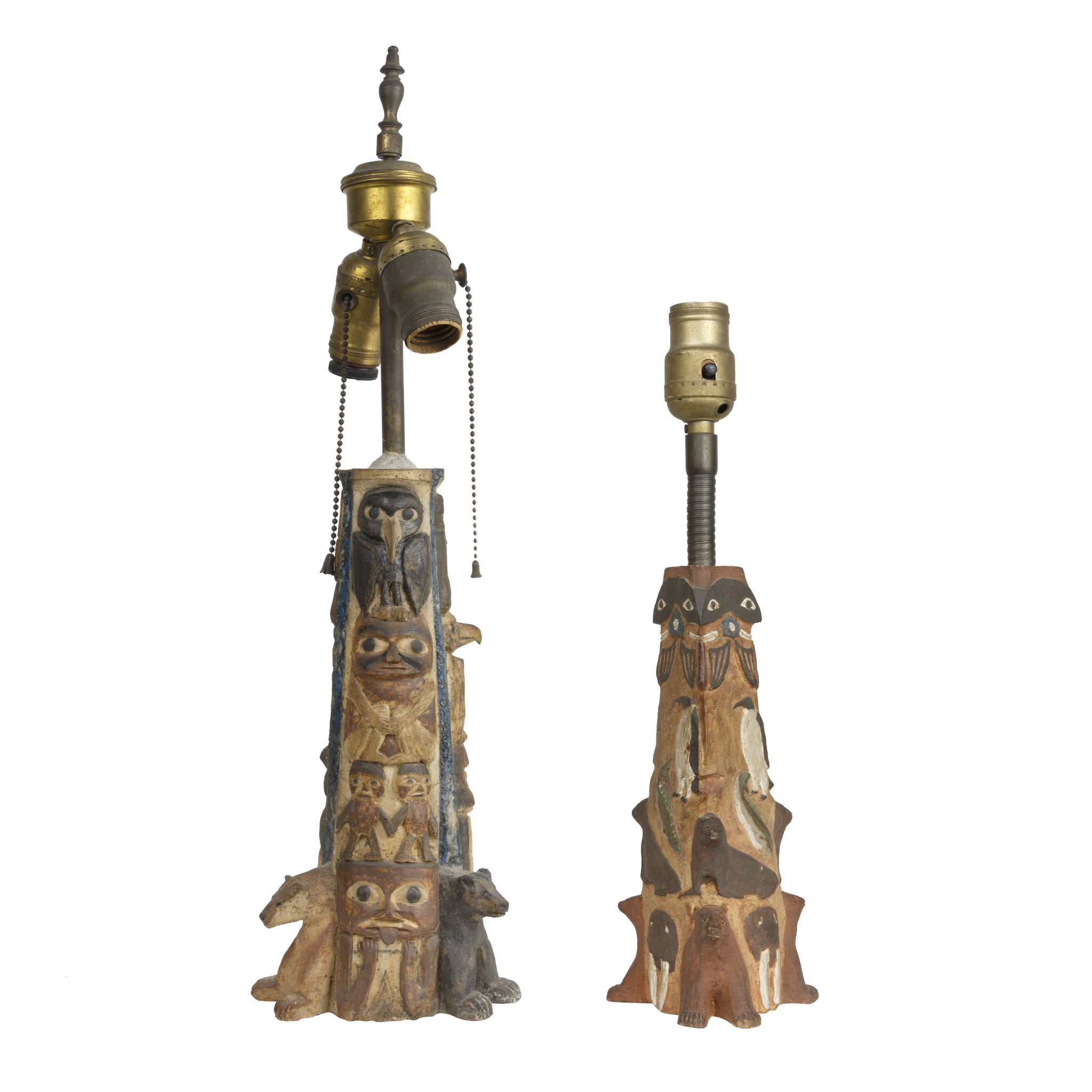 Native Folk Art Stone Lamps and Totems