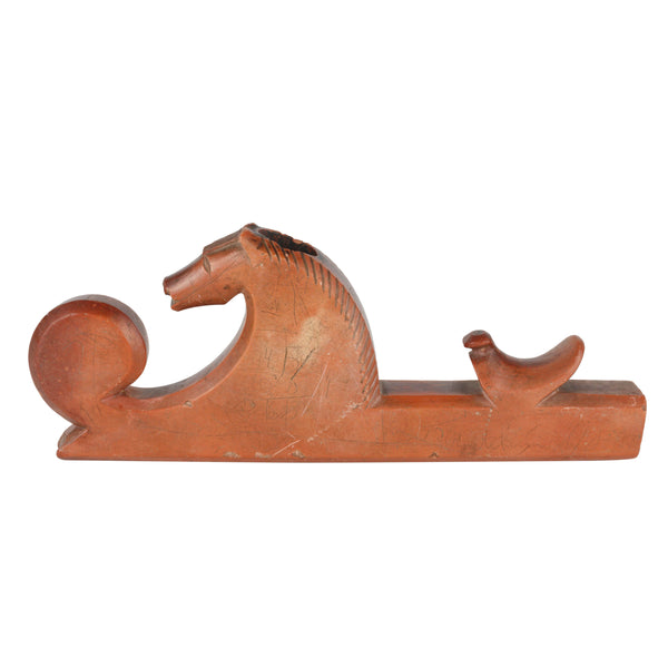 Sioux Effigy Pipe Bowl, Native, Pipe, Catlinite