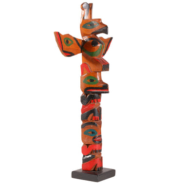 Nuu-chah-nulth Three Figure, Native, Carving, Totem Pole
