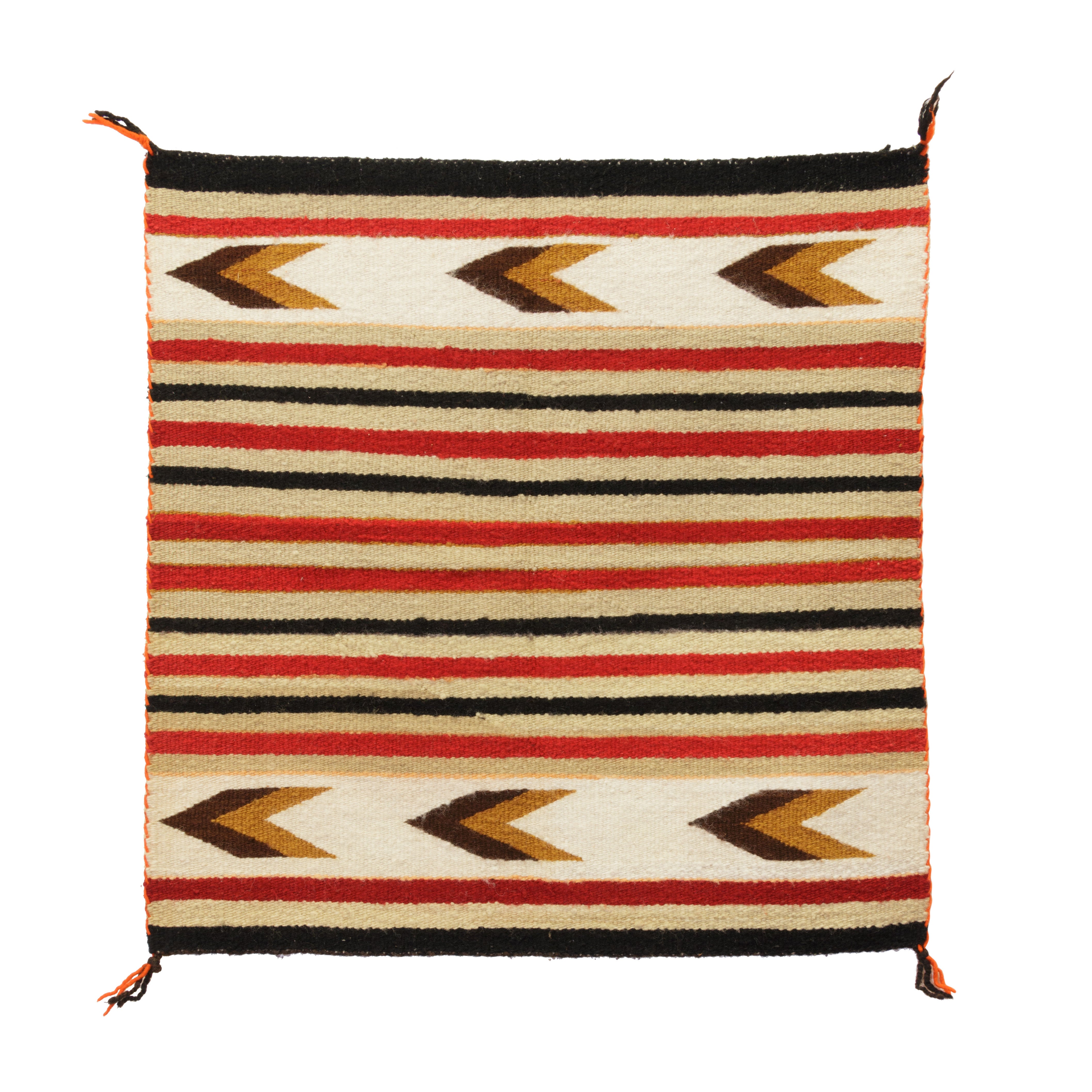 Navajo Banded Single Saddle, Native, Weaving, Single Saddle Blanket