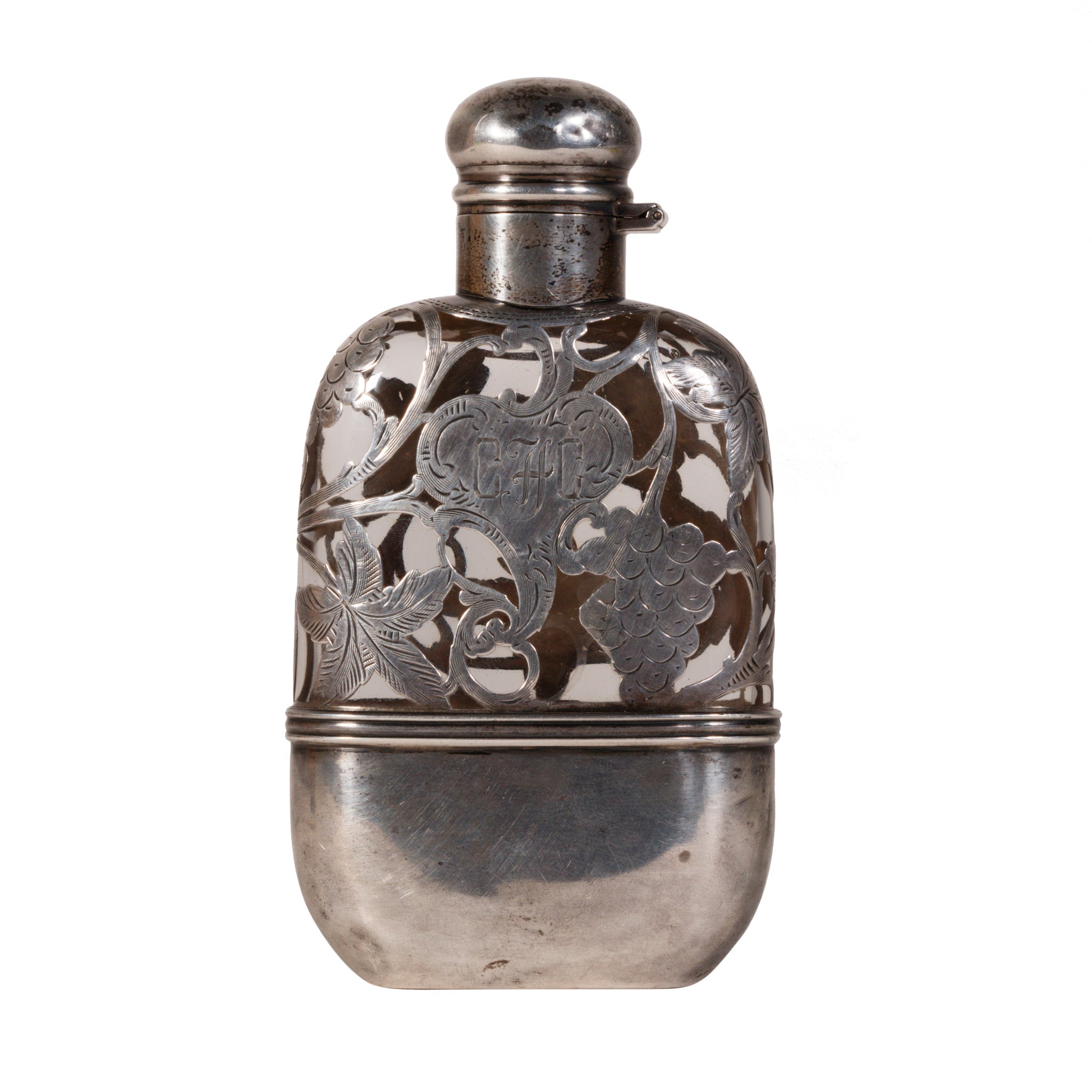 Sterling Silver Overlaid Gentleman's Flask