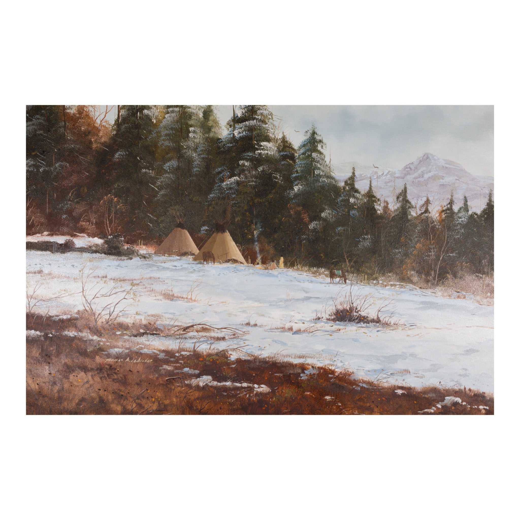A Closing in of Winter by Thomas deDecker, Fine Art, Painting, Native American