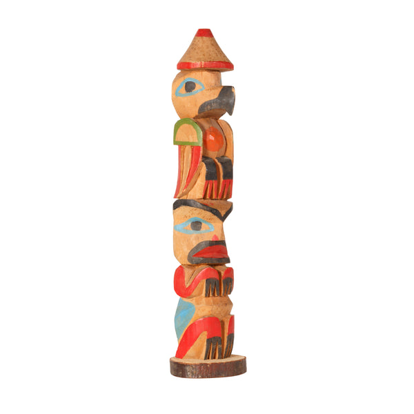 Two-figure Ditidaht/Nuu-chah-nulth Totem, Native, Carving, Totem Pole