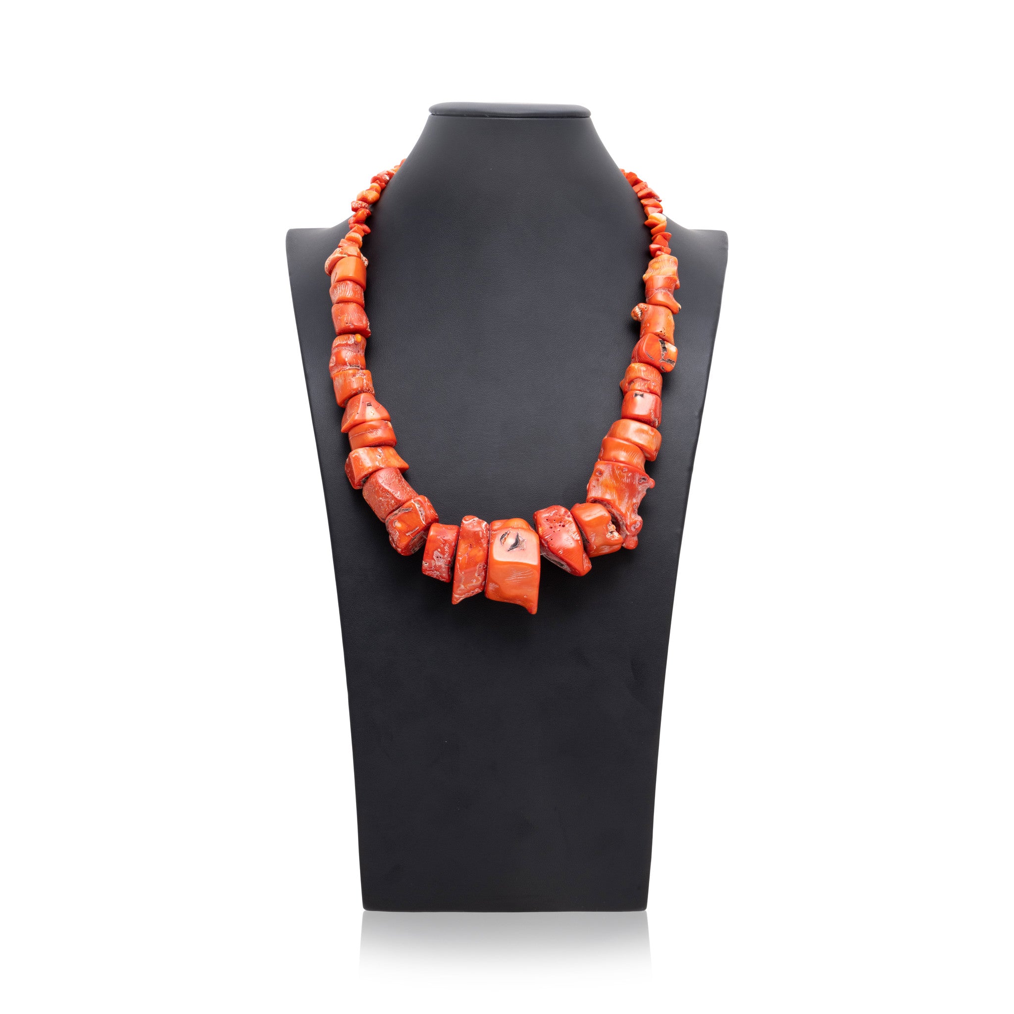 Large Coral Beaded Necklace