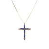 Tiny Zuni Lapis Cross, Jewelry, Necklace, Native