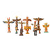 12 Miniature Tourist Totems, Native, Carving, Totem Pole