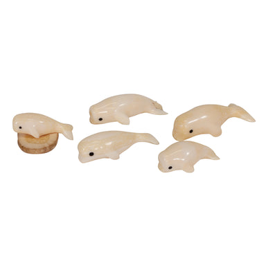 Inuit Walrus Ivory Whales, Native, Carving, Ivory
