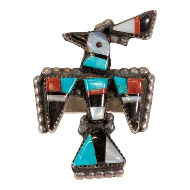 Zuni Thunderbird Ring, Jewelry, Ring, Native
