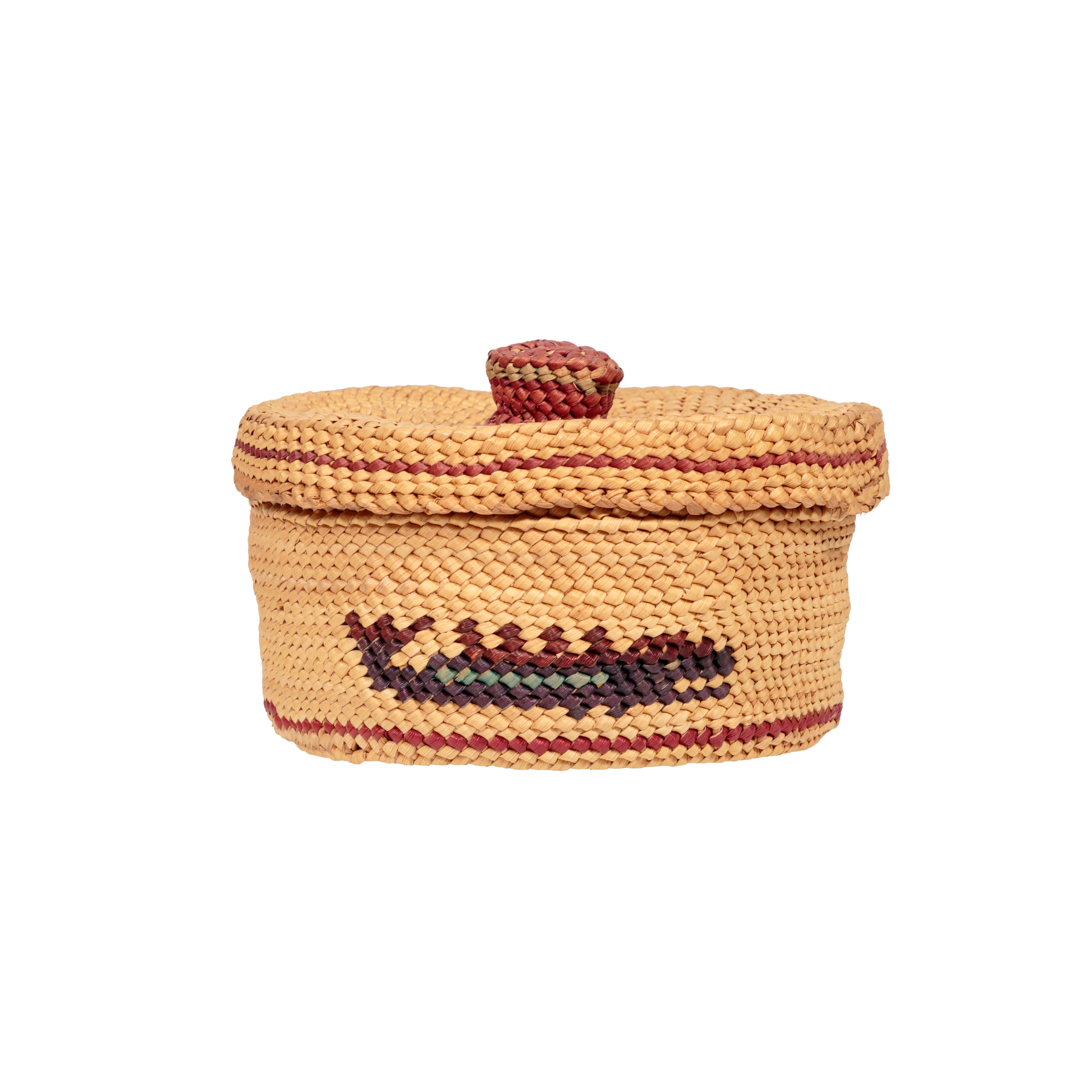 Makah Basket, Native, Basketry, Vertical