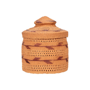 Tlingit Rattletop Basket, Native, Basketry, Vertical